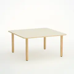 Tavolo Forma Quadrato H 46 Cm - Misura 1 - Magnolia Per Scuole Nido D'infanzia - Conforme CAM