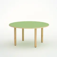 Tavolo Onda Circolare Verde H 58 cm – Misura 3, Ø 120 cm