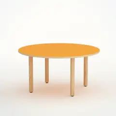 TAVOLO ONDA CIRCOLARE H 58 CM - MISURA 3 - ARANCIO