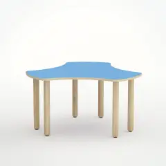 TAVOLO ONDA ESATONDO H 58 CM - MISURA 3 - BLU ORIZZONTE