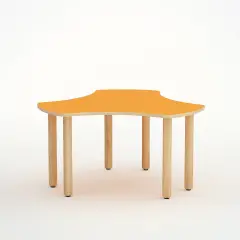 TAVOLO ONDA ESATONDO H 58 CM - MISURA 3 - ARANCIO