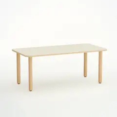 Tavolo Forma Rettangolare H 46 Misura 1 Magnolia Per Nidi D'infanzia - Conforme CAM