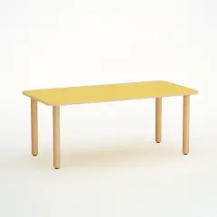 Tavolo Forma Rettangolare H 46 cm – Misura 1 - Giallo - Conforme CAM