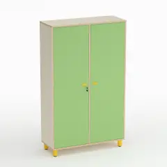 Mobile Scuola Infanzia Onda Appendiabiti Altezza 174 cm. Verde - Conforme CAM