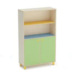 Mobile Scuola Infanzia Onda con 2 Ante Basse Verde - Conforme CAM