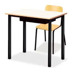 Banco Monoposto 600 - Sottopiano In Lamiera H 76 Cm. Per Ambienti Scolastici. - Conforme CAM