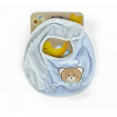 Babycare Orsetto Bavaglino 27 cm – Morbido Compagno per le Prime Pappe