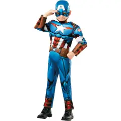 Costume Capitan America Deluxe per Bambini - Taglia S - 3/4 anni