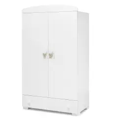 Armadio Dudù Bianco Opaco Fiocco Tortora