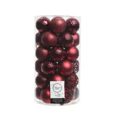 Box 37 Sfere di Natale - Diametro 6 cm - Oxblood