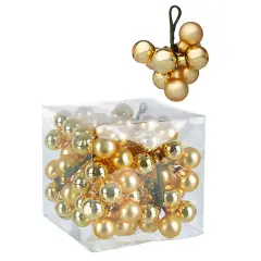Mazzo 10 Sfere 20mm Oro Lucido-Opaco Assortito – Natale Naturale e Brillante