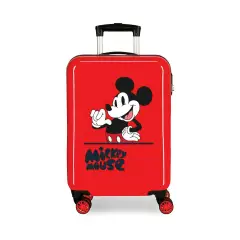 MICKEY MOUSE FASHION TROLLEY ABS 55CM 4 RUOTE ROSSO