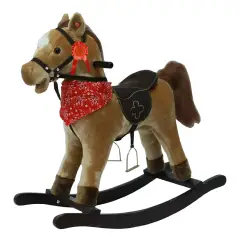 Sport1 Cavallo A Dondolo Con Verso - Marrone Chiaro Con Bandana
