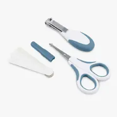 Nuvita Baby Kit Unghie Ergonomico Powder Blu per Neonati