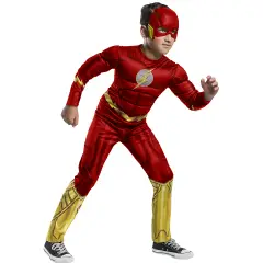 Costume Flash Black Line Deluxe per Bambini - Taglia L - 8/10 Anni
