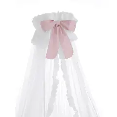Tato Velo Zanzariera Bianco con Fiocco Rosa Erbesi
