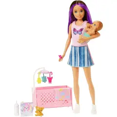 Barbie Skipper Babysitter Nanna 1 Playset con Skipper Bambola Bebe' e Accessori a Tema Hjy33