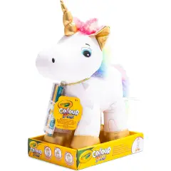 Color Me Plush Unicorno, Peluche Colorabile con 3 Pennarelli