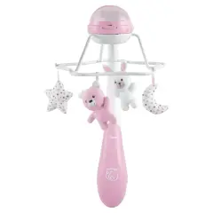 Chicco First Dreams Rainbow Cot Mobile Pink – Giostrina Musicale Evolutiva 3-in-1