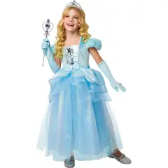 Costume Principessa - Blue Princess, Taglia S per Bambine 3/4 anni