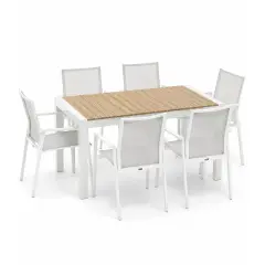 Tavolo Santorini Bianco Allungabile 163/223x95cm.