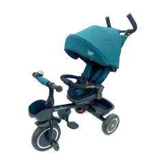 Triciclo 4-in-1 GioJoy Moove-1 Verde Blu – Comfort, Sicurezza e Divertimento per i Primi Passi