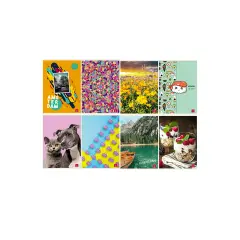 Quaderno Maxi per Ragazzi Fantasie Assortite: 80 g, Rigatura 5 Mm per Scuola Media e Superiore