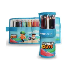 Tinta Unita Stumble Guys Rotolo 24 Pastelli + 1 Matita All Blue