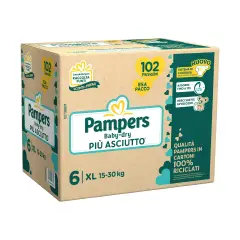 Pannolini Pampers Baby Dry EsaPack - Taglia 6 - 15-30 Kg - 102 Pezzi BabyDry
