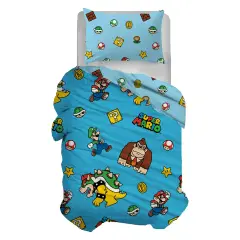 Parure Copripiumino Singolo Super Mario 1 Piazza - HERMET