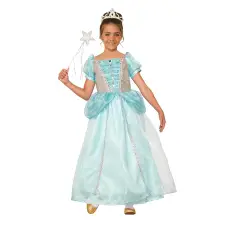 Costume Principessa Turchese per Bambine - Taglia XXS - 3/4 Anni