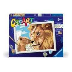 Ravensburger CreArt – Leone e Cucciolo, Dipingere con i Numeri