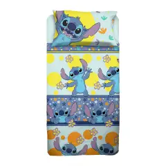 COMPLETO 1 PIAZZA E MEZZA C/FEDERA STITCH BLU