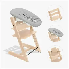 Tripp Trapp Natural Con Baby Set e Newborn Grey