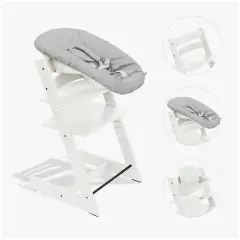 Tripp Trapp White Con Baby Set e Newborn Grey
