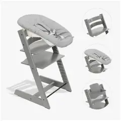 Tripp Trapp Storm Grey Con Baby Set e Newborn Grey