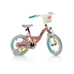 Bicicletta Bambina 14" Jade Rosa Con Rotelline Stabilizzatrici