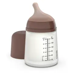 Biberon Zero Zero con Tettarella In Silicone Anticolica Flusso Adattabile 180 ml Deep
