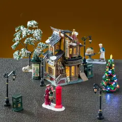 Lucy's Chocolate Shop Set Lemax – Set Casa Illuminata Natalizia