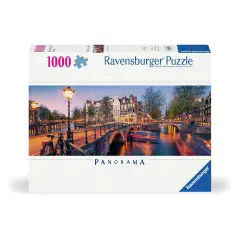 Puzzle 1000 Pezzi Panorama Una Sera Ad Amsterdam New