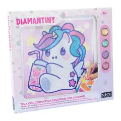 Quadro Crystal Art Kawaii Unicorno Diamantiny