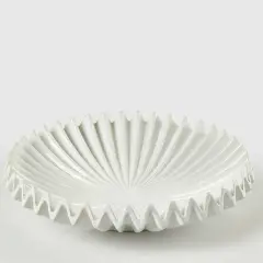 Piatto Decorativo Raggiera Rotondo H9 Avorio