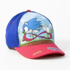Cappellino Sonic 53cm Con Visiera Rossa