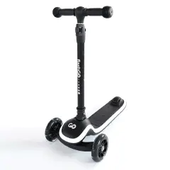 Monopattino 3 Ruote Regolabile e Pieghevole FlashGo con Luci LED per Bambini 3-5 Anni, Nero
