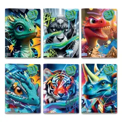 Sj Gang Animali Boy Quaderno A4 Maxi 96/100 Rigatura 10m
