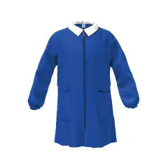 Grembiule Bambino Scuola Zip Senza Ricamo Blu 6 Anni