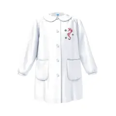 Grembiule Bambina Asilo Cavallo Marino Bianco 4 Anni