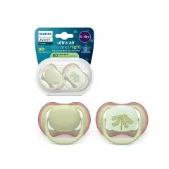 Ciuccio Philips Avent Ultra Air Day&Night 6-18M Verde Pastello/Foglia