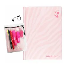 Tinta Unita Glitter Diario 12 Mesi Con Cover E Accessori Rosa
