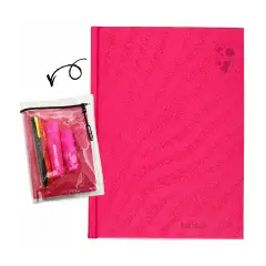 Tinta Unita Glitter Diario 12 Mesi Con Cover E Accessori Fucsia
